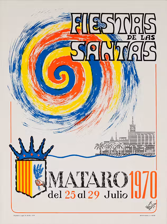 Cartell oficial de Les Santes 1970 · Festa Major de Mataró