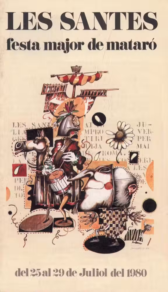 Cartell oficial de Les Santes 1980 · Festa Major de Mataró