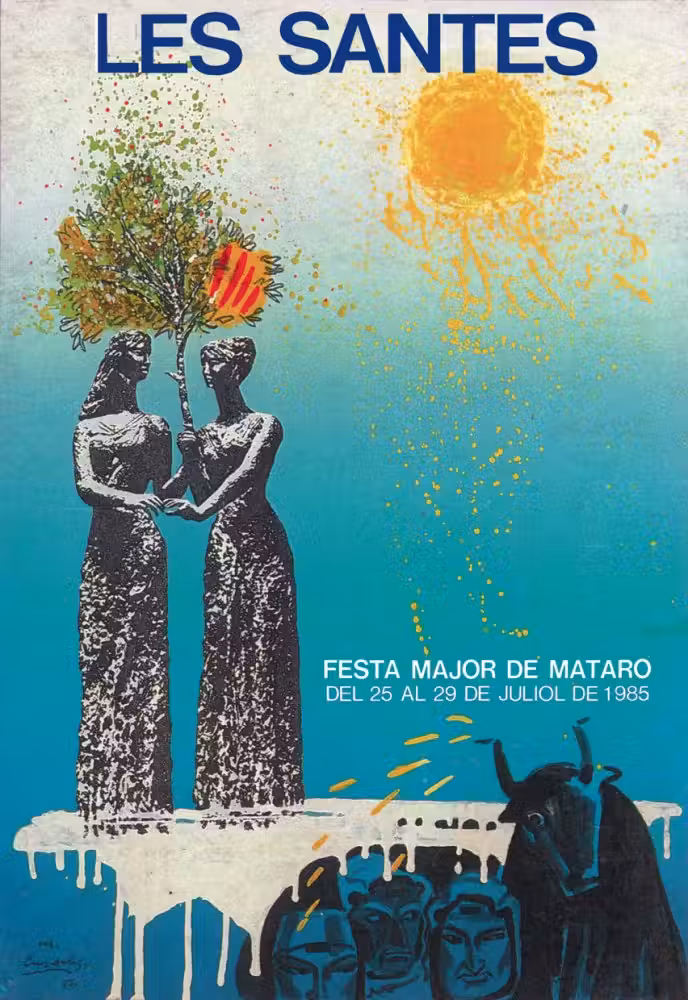Cartell oficial de Les Santes 1985 · Festa Major de Mataró